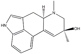 9,10-ジデヒドロ-6,8-ジメチルエルゴリン-8α-オール 化学構造式