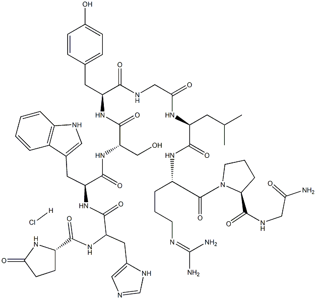 Luteinizing hormone-releasing factor (swine), hydrochloride Structure