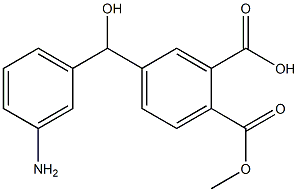 1,2-Benzenedicarboxylic acid, 4-((3-aminophenyl)hydroxymethyl)-, 1-methyl ester, homopolymer Structure