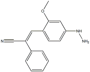α-[(4-ヒドラジノ-2-メトキシフェニル)メチレン]ベンゼンアセトニトリル 化学構造式