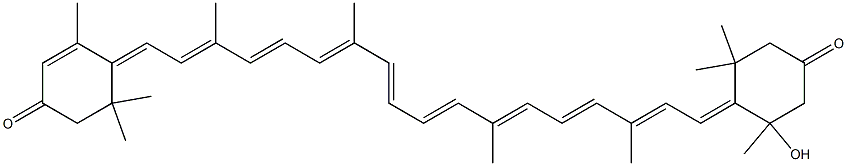 5'-Hydroxy-4,5'-retro-β,β-carotene-3,3'-dione 结构式