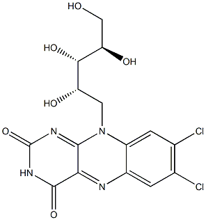 7,8-Dichloro-7,8-didemethylriboflavin Struktur
