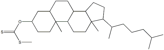 Dithiocarbonic acid O-(5α-cholestan-3β-yl) S-methyl ester 结构式