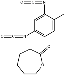2-己内酯和2,4-二异氰酸根合-1-甲苯的聚合物, 52136-46-6, 结构式