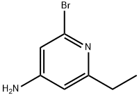2-溴-6-乙基吡啶-4-胺 结构式