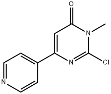 2-氯-3-甲基-6-(4-吡啶)-4(3H)-嘧啶酮 结构式
