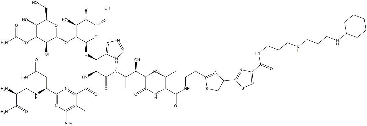 N1-[3-[[3-(Cyclohexylamino)propyl]amino]propyl]-7,8-dihydrobleomycinamide 结构式