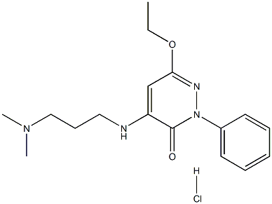 2-フェニル-4-[[3-(ジメチルアミノ)プロピル]アミノ]-6-エトキシ-3(2H)-ピリダジノン·塩酸塩 化学構造式