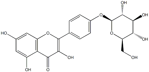 カンフェロール-4'-グルコシド 化学構造式