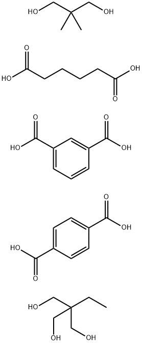 1,3-苯二甲酸与1,4-苯二甲酸、2,2-二甲基-1,3-丙二醇、2-乙基-2-羟甲基-1,3-丙二醇和己二酸的聚合物,52247-59-3,结构式