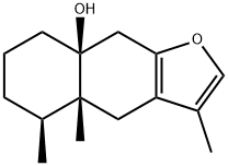 (8aS)-3,4aβ,5β-Trimethyl-4,4a,5,6,7,8-hexahydronaphtho[2,3-b]furan-8aβ(9H)-ol 结构式