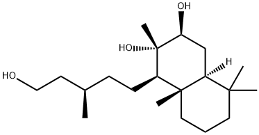 (1R,4aS)-Decahydro-1-[(R)-5-hydroxy-3-methylpentyl]-2,5,5,8aβ-tetramethyl-2α,3β-naphthalenediol 结构式