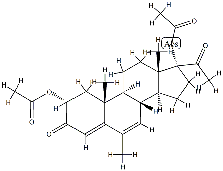 2α,17-Bis(acetyloxy)-6-methylpregna-4,6-diene-3,20-dione Structure
