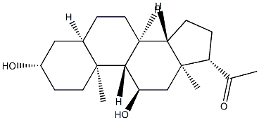 3β,11α-Dihydroxy-5β-pregnan-20-one,52340-98-4,结构式