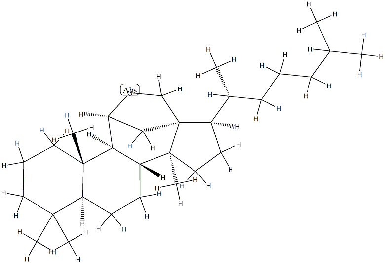 11β,18-Epoxylanostane 结构式