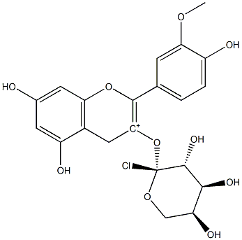 氯化芍药素-3-O-阿拉伯糖苷, 524943-91-7, 结构式