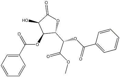3-O,5-O-Dibenzoyl-6-deoxy-6-methoxy-6-oxo-D-allo-hexonic acid 1,4-lactone 结构式