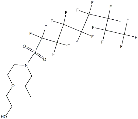 Poly(oxy-1,2-ethanediyl), α-[2-[[(heptadecafluorooctyl) sulfonyl]propylamino]ethyl]-ω-hydroxy - Struktur