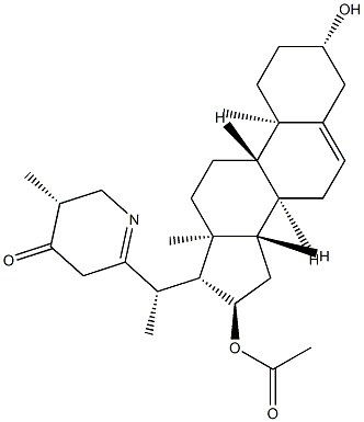 16α-Acetoxy-3β-hydroxy-16,28-secosolanida-5,22(28)-dien-24-one Struktur