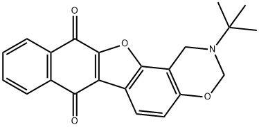 2-(tert-butyl)-2,3-dihydro-1H-naphtho[2,3:2,3]benzofuro[7,6-e][1,3]oxazine-7,12-dione Struktur