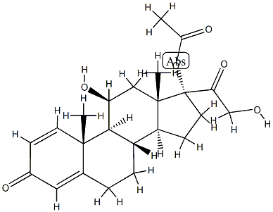 Prednisolone 17-Acetate Struktur