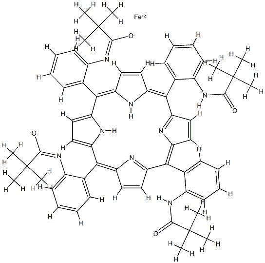 iron (II) meso-tetra(alpha,alpha,alpha,alpha-o-pivalamidophenyl)porphyrin Struktur