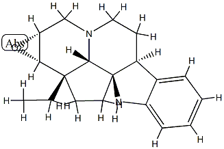 (2β,5α,12β,19α)-1-Demethyl-6β,7β-epoxyvallesamidine Struktur