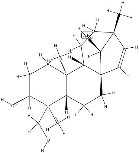 (4S,8R,13R,14S)-13-Methyl-17-norkaur-15-ene-3α,14,18-triol 结构式