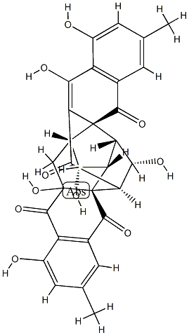 (4aS)-4-Deoxy-4,4a-dihydro-4a-hydroxyrugulosin Struktur