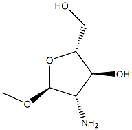 Methyl 2-amino-2-deoxy-α-D-arabinofuranoside 结构式