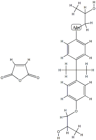2,5-Furandione,polymer with 1,1'-[(1-methylethylidene)bis(4,1-phenyleneoxy)]bis[2-propanol] Struktur