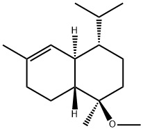 (1R)-1,2,3,4,4aβ,7,8,8aα-Octahydro-4β-isopropyl-1,6-dimethyl-1α-methoxynaphthalene Structure