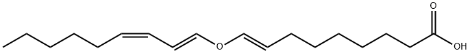 (8E)-9-[(1E,3Z)-ノナ-1,3-ジエン-1-イルオキシ]ノナ-8-エン酸 化学構造式