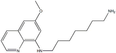 N-(7-aminoheptyl)-N-(6-methoxy-8-quinolinyl)amine 化学構造式