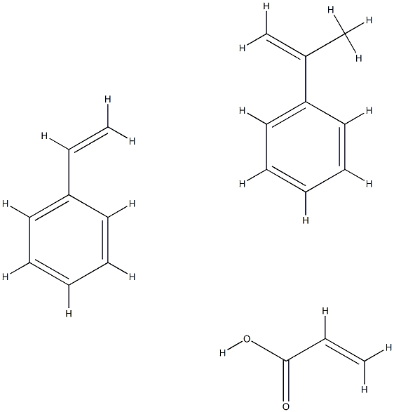 2-甲基苯乙烯与苯乙烯和丙烯酸的聚合物,52831-04-6,结构式