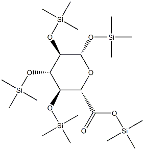 1-O,2-O,3-O,4-O-テトラキス(トリメチルシリル)-β-D-グルコピラヌロン酸トリメチルシリル 化学構造式