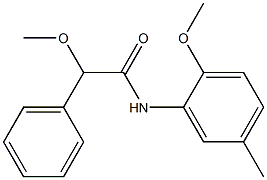 2-methoxy-N-(2-methoxy-5-methylphenyl)-2-phenylacetamide Struktur