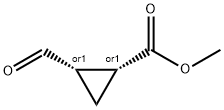 Cyclopropanecarboxylic acid, 2-formyl-, methyl ester, (1R,2S)-rel- (9CI) Struktur