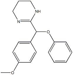 3,4,5,6-Tetrahydro-2-(4-methoxy-α-phenoxybenzyl)pyrimidine Struktur