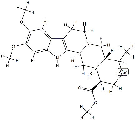 10,11-Dimethoxy-19α-methyl-18-oxayohimban-16β-carboxylic acid methyl ester Struktur