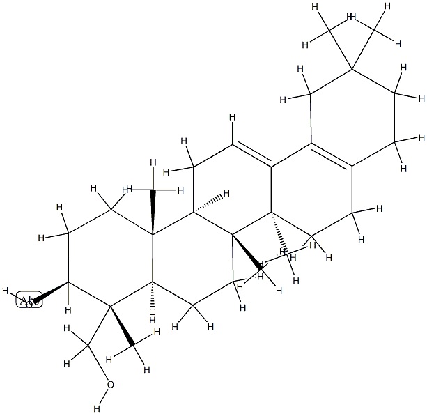 (4R)-28-Noroleana-12,17-diene-3β,23-diol Struktur