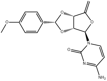 4',5'-Didehydro-5'-deoxy-2'-O,3'-O-[(R)-(4-methoxyphenyl)methylene]cytidine Struktur