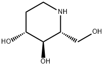 (2R,3R,4R)-2-羟甲基哌啶-3,4-二醇 结构式