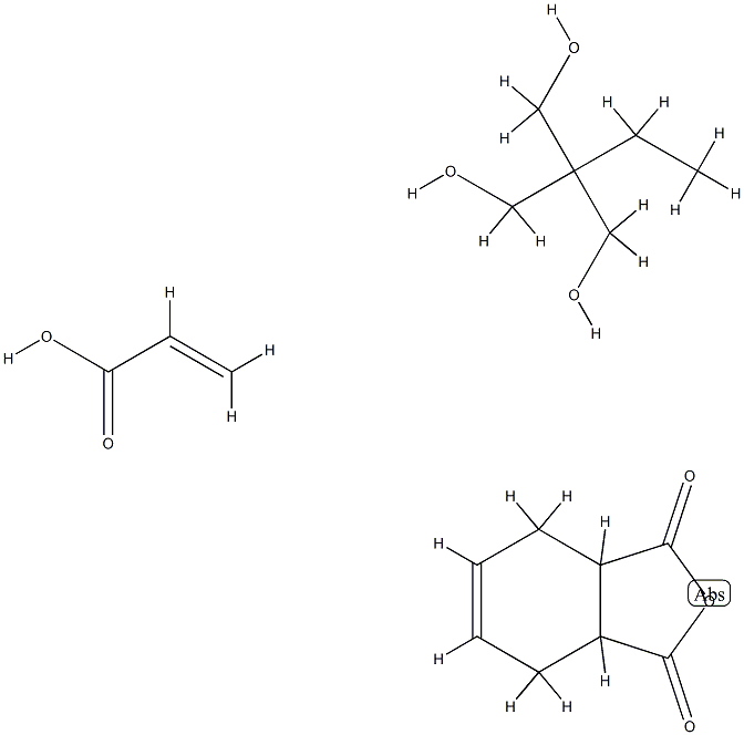 2-Propenoic acid, polymer with 2-ethyl-2-(hydroxymethyl)-1,3-propanediol and 3a,4,7,7a-tetrahydro-1,3-isobenzofurandione Struktur