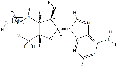 3'-deoxy-3'aminocyclic-3',5'-AMP Struktur