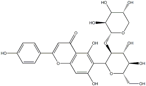 异牡荆素-2''-O-阿拉伯糖苷,53382-71-1,结构式