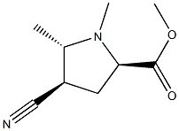 Proline, 4-cyano-1,5-dimethyl-, methyl ester, (2-alpha-,4-alpha-,5-ba-)- (9CI) Struktur
