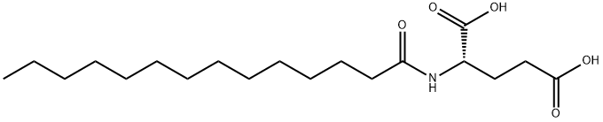 N-(1-氧代十四烷基)-L-谷氨酸(9CI), 53576-52-6, 结构式