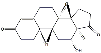 12β-ヒドロキシアンドロスタ-4-エン-3,17-ジオン 化学構造式