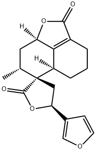(3R,5S,5'aR)-5-(3-Furyl)-3',4,5,5',5'aα,7',8',8'aα-octahydro-7'α-methylspiro[furan-3(2H),6'-[6H]naphtho[1,8-bc]furan]-2,2'(4'H)-dione Struktur